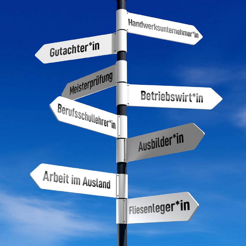 Viele Karrierewege im Fliesenleger Handwerk